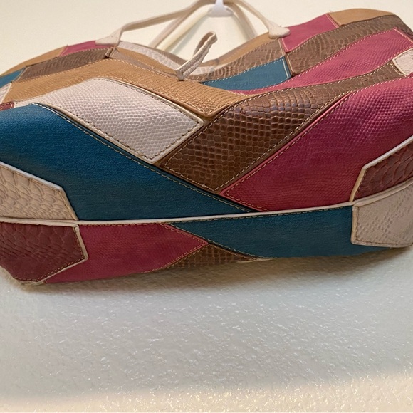 Desigual Colorful Chevron Tote Bag - Picture 4 of 12